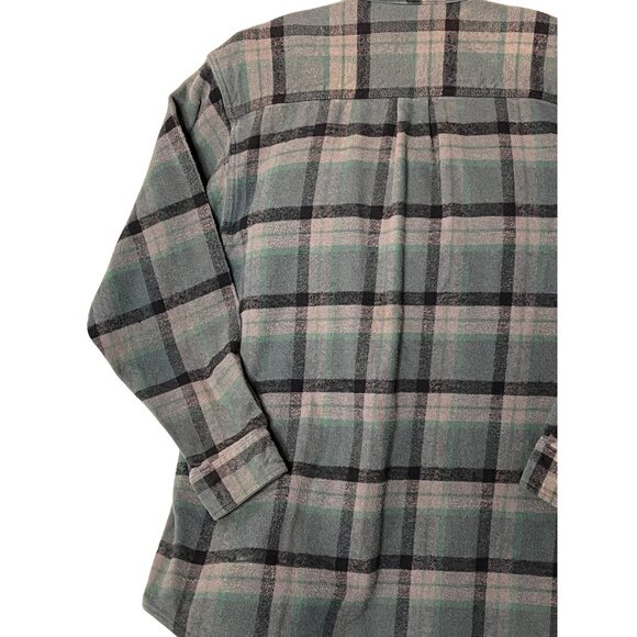 VNT Field & Stream Men's Plaid Flannel Button-Down Large Shacket - Picture 6 of 10